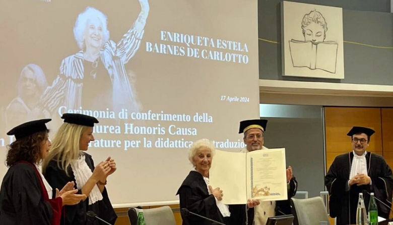 Estela de Carlotto fue distinguida con la “Laurea Honoris Causa” por la Universidad de Roma