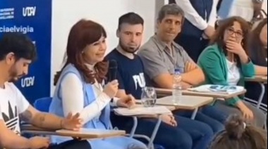 Cristina visitó la Universidad Nacional de Avellaneda y habló con estudiantes