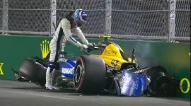 Colapinto tuvo un duro accidente en la clasificación del GP de Las Vegas de Fórmula 1