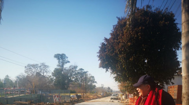 El intendente Ishii recorrió la reactivación de obra de la calle Butler