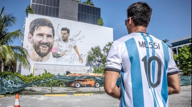 El impresionante mural de Messi que le dará la bienvenida en Miami