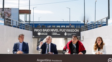 Mario Ishii y Alberto Fernández inauguraron el paso bajo nivel de Pueyrredón