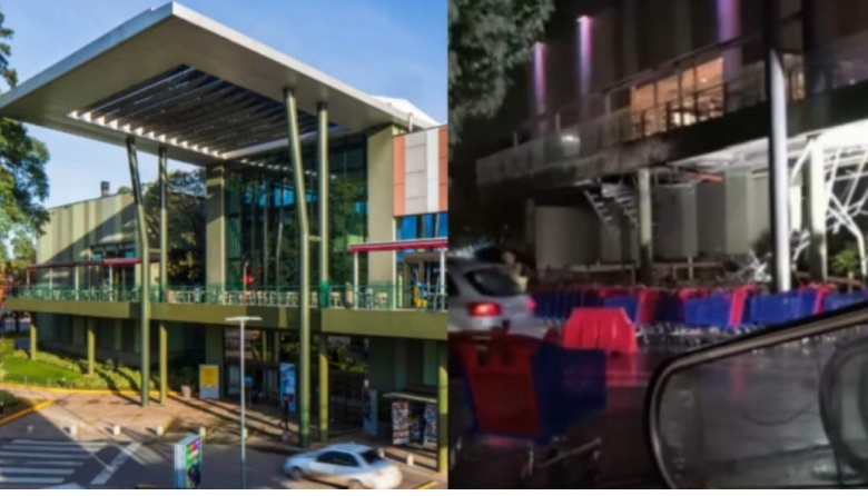Se derrumbó parte del techo del centro comercial Terrazas de Mayo