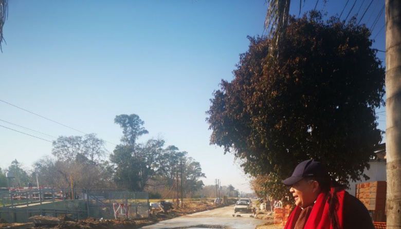 El intendente Ishii recorrió la reactivación de obra de la calle Butler