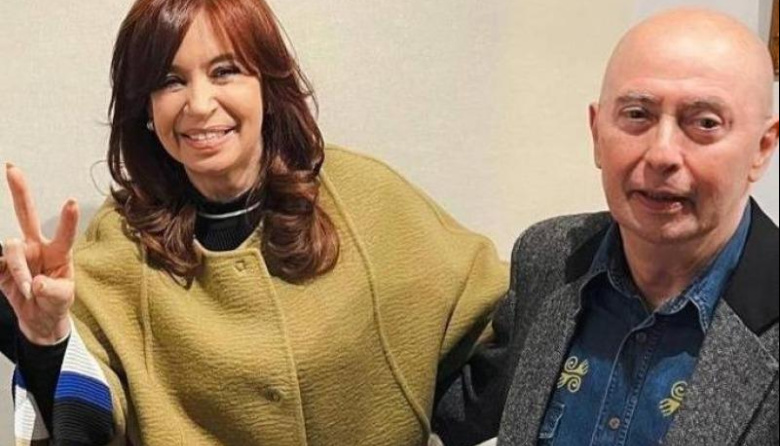 Máximo Kirchner difundió una foto inédita de Cristina con el Indio Solari