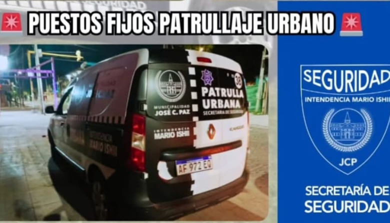Mas seguridad para los vecinos de José C Paz: Operativos de prevención urbana