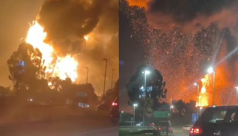 Voraz incendio y explosiones en el polo industrial de Spegazzini
