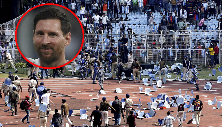 Messi stuvo solo 20 minutos y los hinchas destrozaron todo