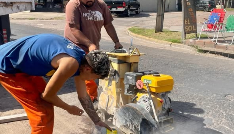 Se realizan mejoras viales sobre la Avenida Presidente Perón