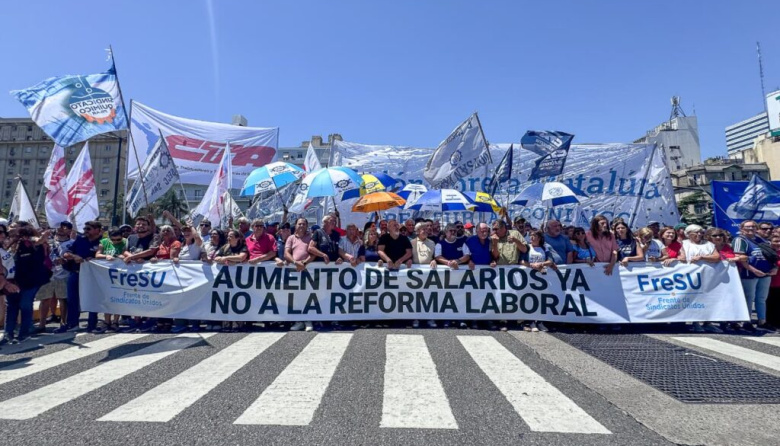 El Frente Sindical ratificó la movilización del jueves contra la Reforma Laboral