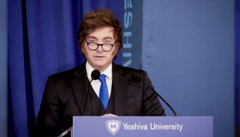 Milei en Nueva York tildó de “prebendarios” a Rocca y Madanes