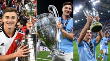 Julián Álvarez, de nuevo campeón, a los 23 años: alcanzó con Manchester su título número 14