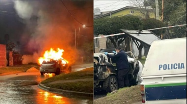 Hallan un auto en llamas con dos cuerpos calcinados
