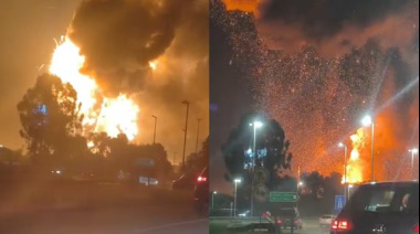 Voraz incendio y explosiones en el polo industrial de Spegazzini