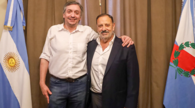El gobernador de La Rioja, Ricardo Quintela, recibió a Máximo Kirchner