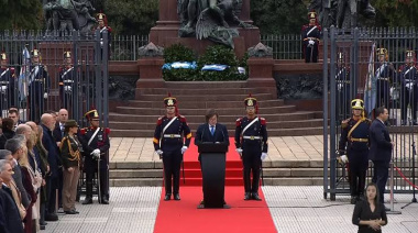 Milei brindó su discurso en Retiro en el acto del 176º aniversario del fallecimiento del General José de San Martín