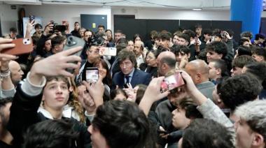 Insólito megaoperativo ante la presencia  de Milei en la escuela ORT