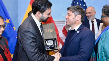Kicillof cerró su visita a Estados Unidos con una charla en la Universidad de Columbia