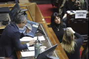 La sesión en Diputados culminó en medio de empujones entre legisladores de LLA y de UP