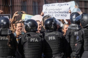 Violento operativo de la federal en la marcha contra el veto a la emergencia en discapacidad