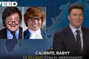 Saturday Night Live comparó a Javier Milei con Austin Powers y cuestionó el swap