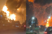 Voraz incendio y explosiones en el polo industrial de Spegazzini