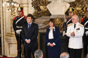 Milei encabezó la ceremonia de ascenso de las Fuerzas de Seguridad