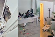Atacaron y destruyeron la sede central del Sindicato del Vidrio