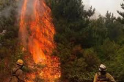 El fuego recrudeció en Chubut