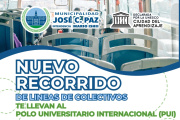 Lineas de colectivos con nuevo recorrido al Polo Universitario Internacional